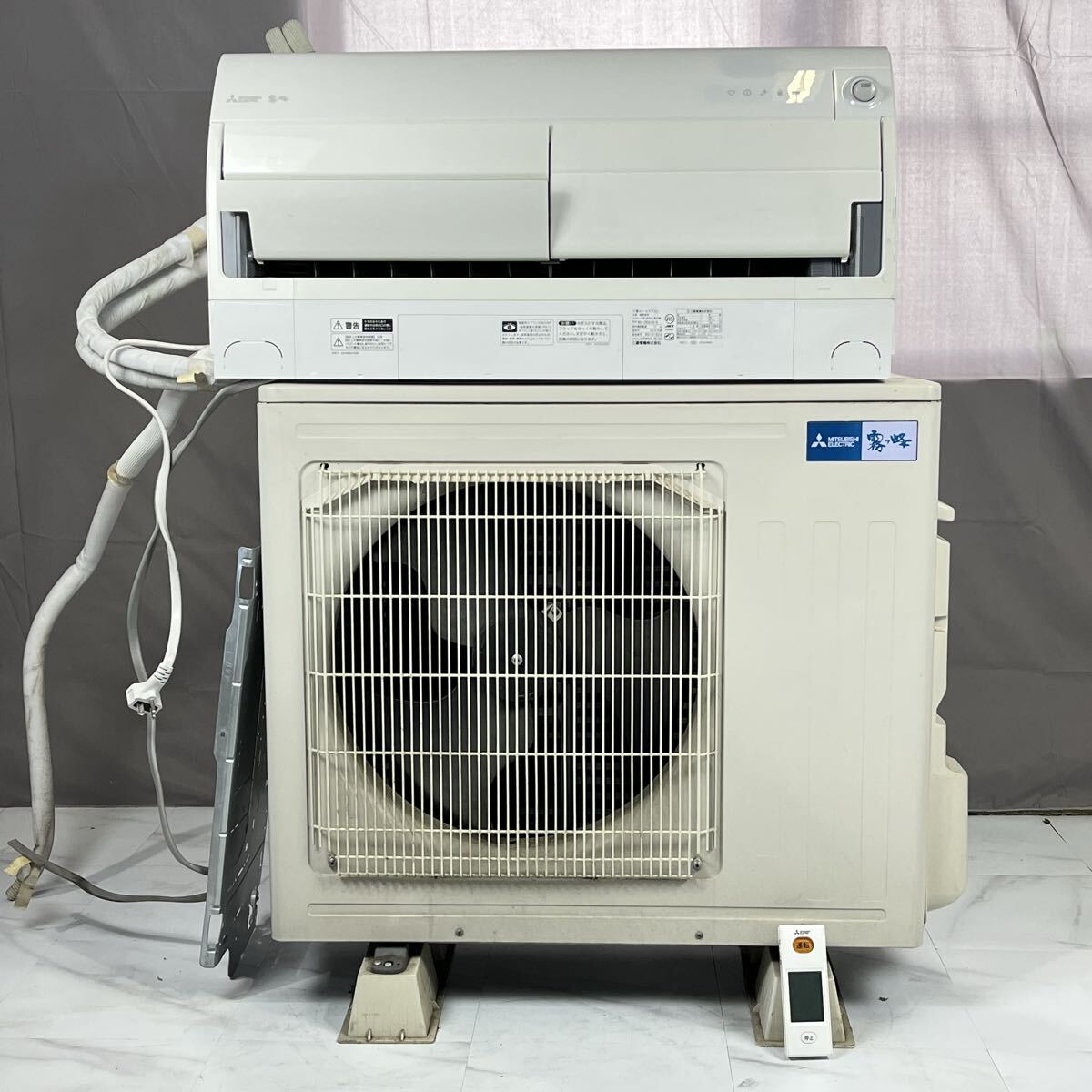 ♯ 三菱電機 MITSUBISHI 霧ヶ峰 ルームエアコン 単相200V MSZ-ZW5618S-W 15〜23畳用 室外機 リモコン セット かわせみ_画像1