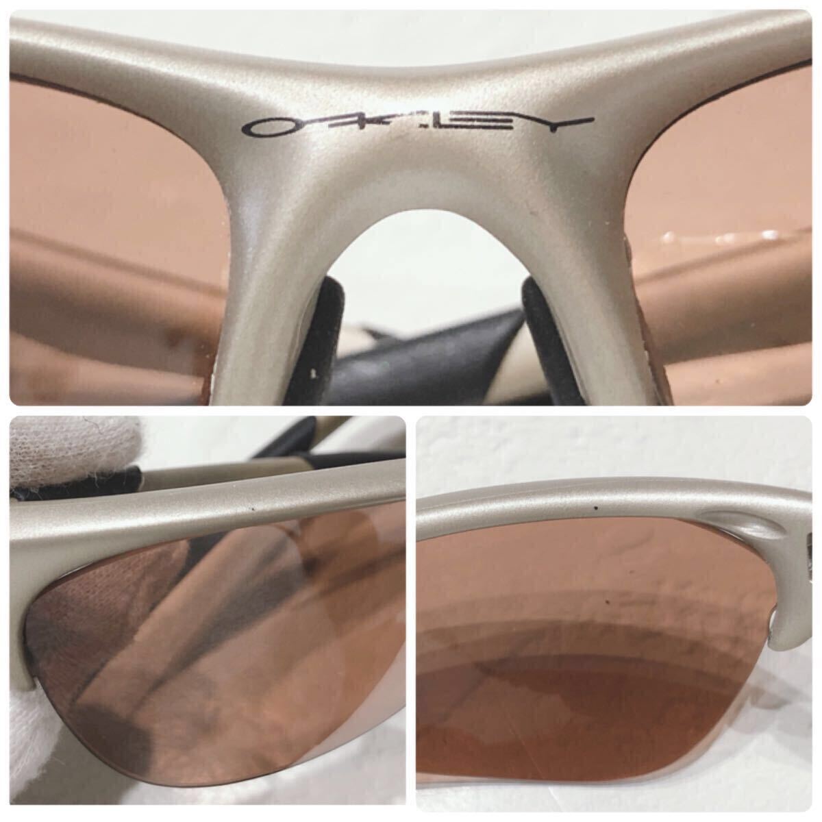 ☆OAKLEY☆ オークリー サングラス 度入り シルバーFLAK スポーツサングラス 収納ケース付 メンズ 男性 送料無料_画像5