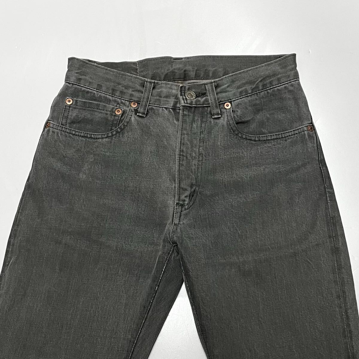 HRM ハリウッドランチマーケット ストレートジーンズ デニムパンツ グレー W28 日本製_画像4