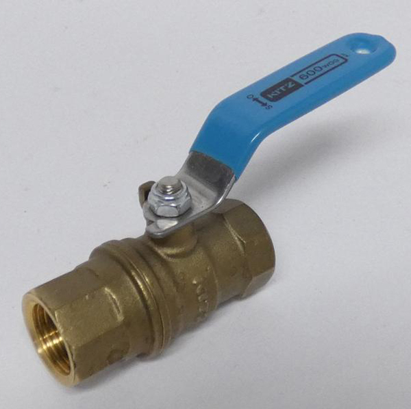 ◆KITZ 600型 1/2 15A 黄銅製ボールバルブ 600WOG フルボア ねじ込み形 1個_画像1