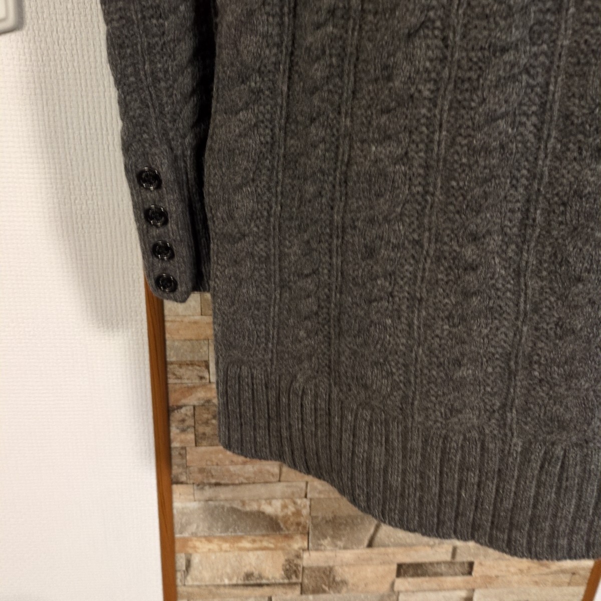 バーバリーレディース ニット グレー2_画像5