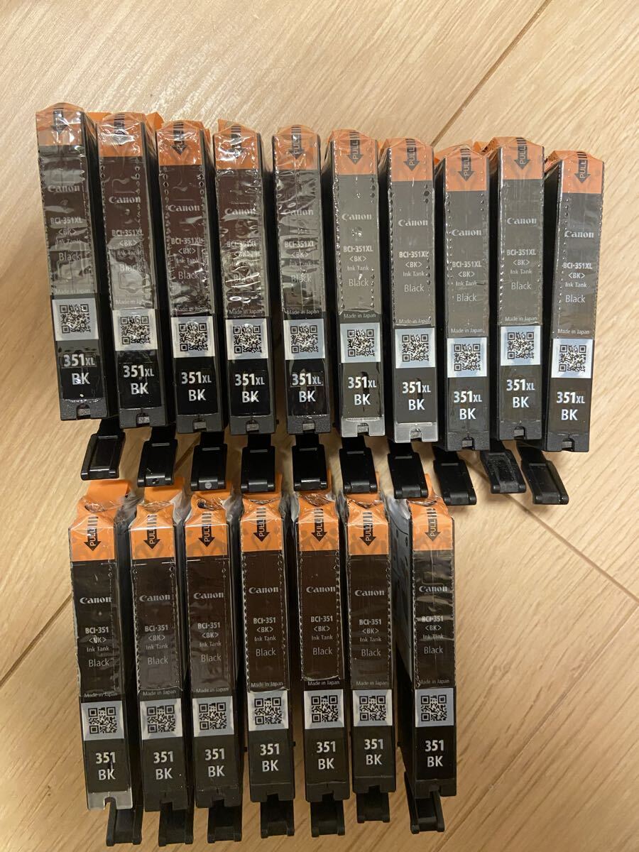 送料無料♪ BCI-351XLBK とBCI-351BK 合計17本　新品未使用未開封！期限不明！_画像1
