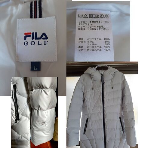 FILA GOLF/フィラゴルフ レディースダウンコート　L寸_画像5
