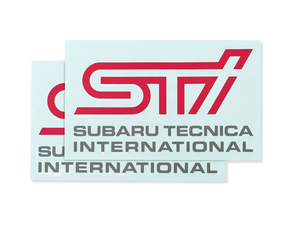 スバル [STI ステッカーB (チェリーレッド)] 純正新品_画像1