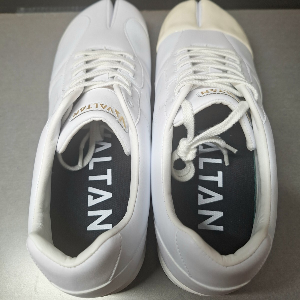 岡本製甲 VALTAN スパイク 28cm 金具 白スパ ホワイト 日本製 足袋 野球 VB-01 タビスパ タフトー 投手用 バルタン_画像5