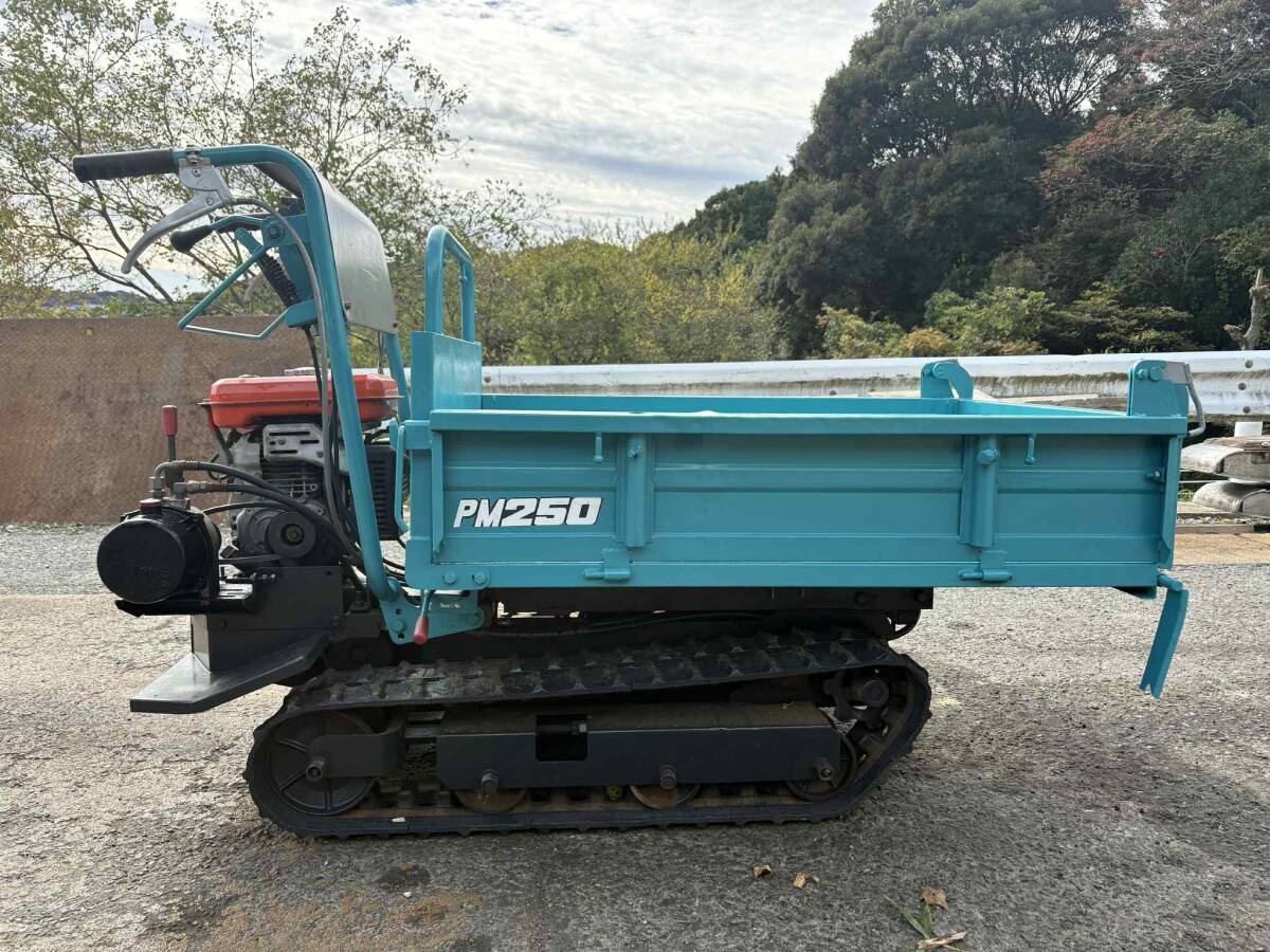 ウインブルヤマグチ PM250LK 油圧ダンプ リフト 農用運搬車 最大積載量 300kg ガソリン 最大4馬力 クローラ型 ★静岡県湖西市発★_画像3