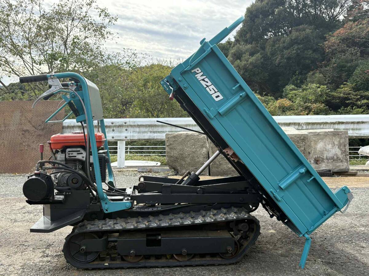 ウインブルヤマグチ PM250LK 油圧ダンプ リフト 農用運搬車 最大積載量 300kg ガソリン 最大4馬力 クローラ型 ★静岡県湖西市発★_画像2