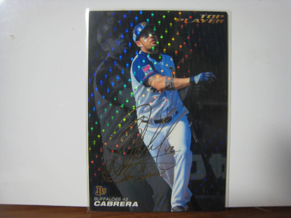 カルビー プロ野球チップス 2010 トッププレイヤー カード カブレラ TP-24 金サイン_画像1