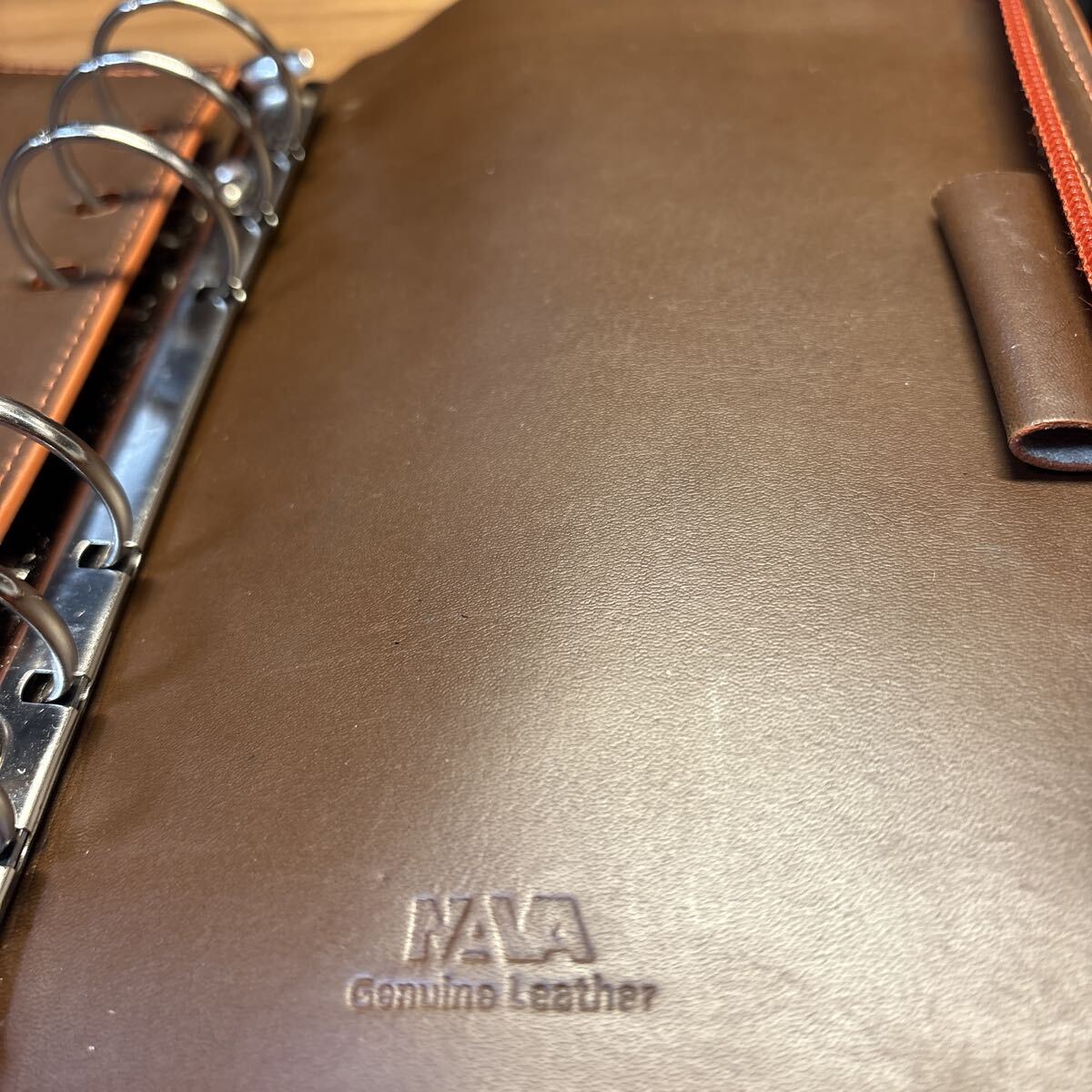 レザー システム手帳 ブラウン ダヴィンチサイズ 本革_画像7