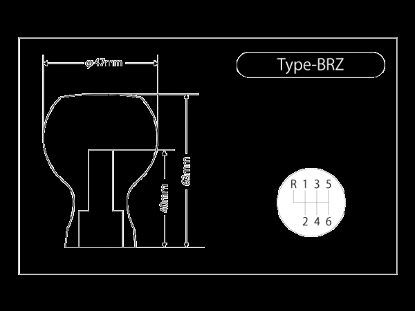 LAILE レイル ジュラコン&reg;・シフトノブ Type-BR M12×1.25P ホワイト BRZ ZC6 H24.2～R2.8 MT_画像3