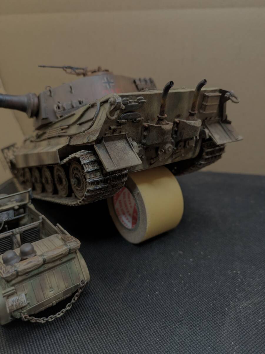 タミヤ1/35　キングタイガー　ヘンシェル砲塔　タミヤ1/35　キュベルワーゲン_画像5