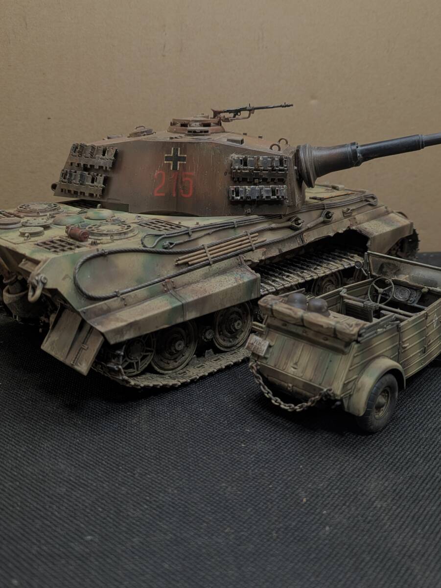 タミヤ1/35　キングタイガー　ヘンシェル砲塔　タミヤ1/35　キュベルワーゲン_画像10