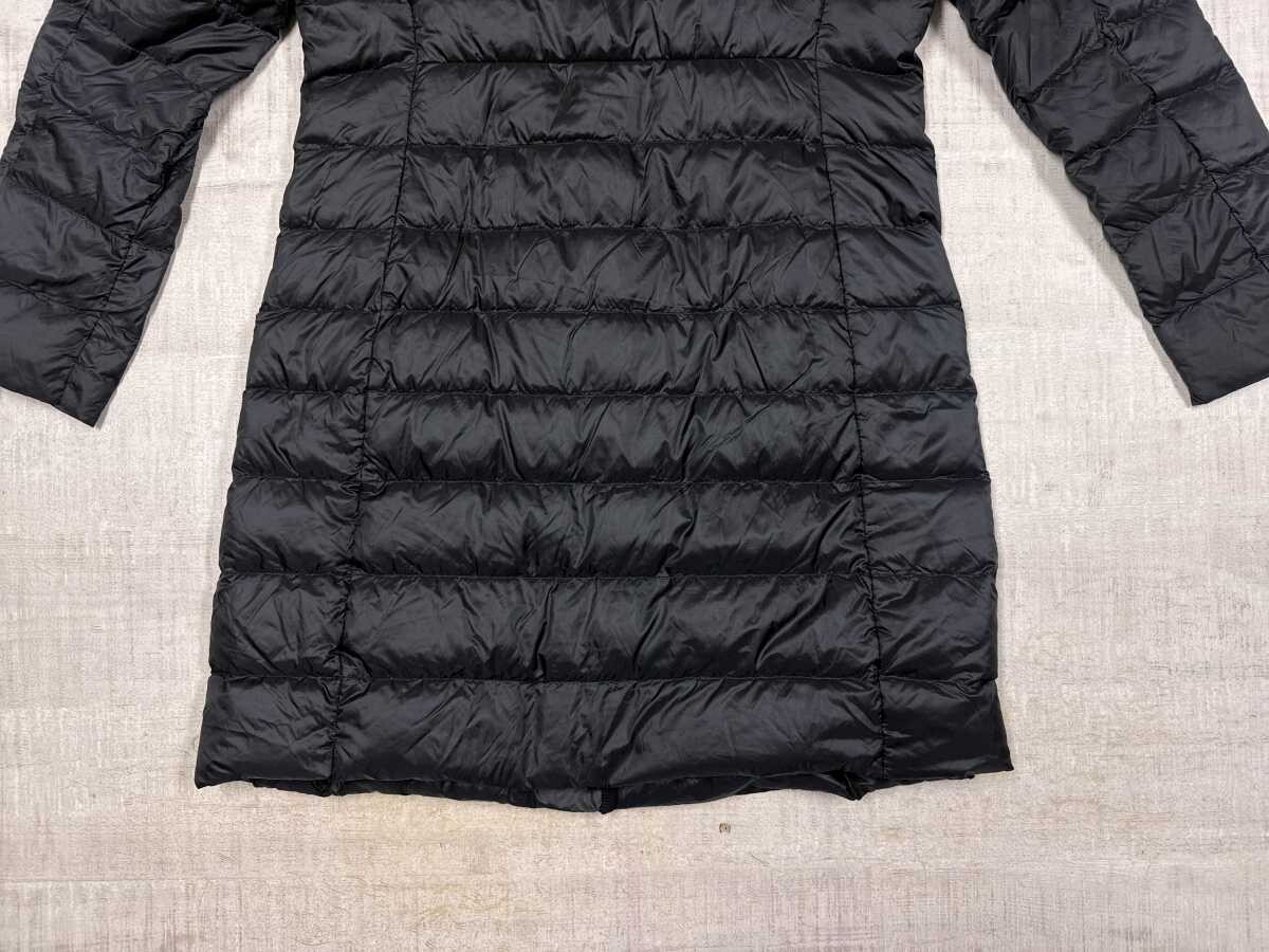 ユニクロ UNIQLO アーバン エレガント パイピング ウルトラライトダウン コート レディース 軽量 ダウン90% フェザー10% M 黒_画像8