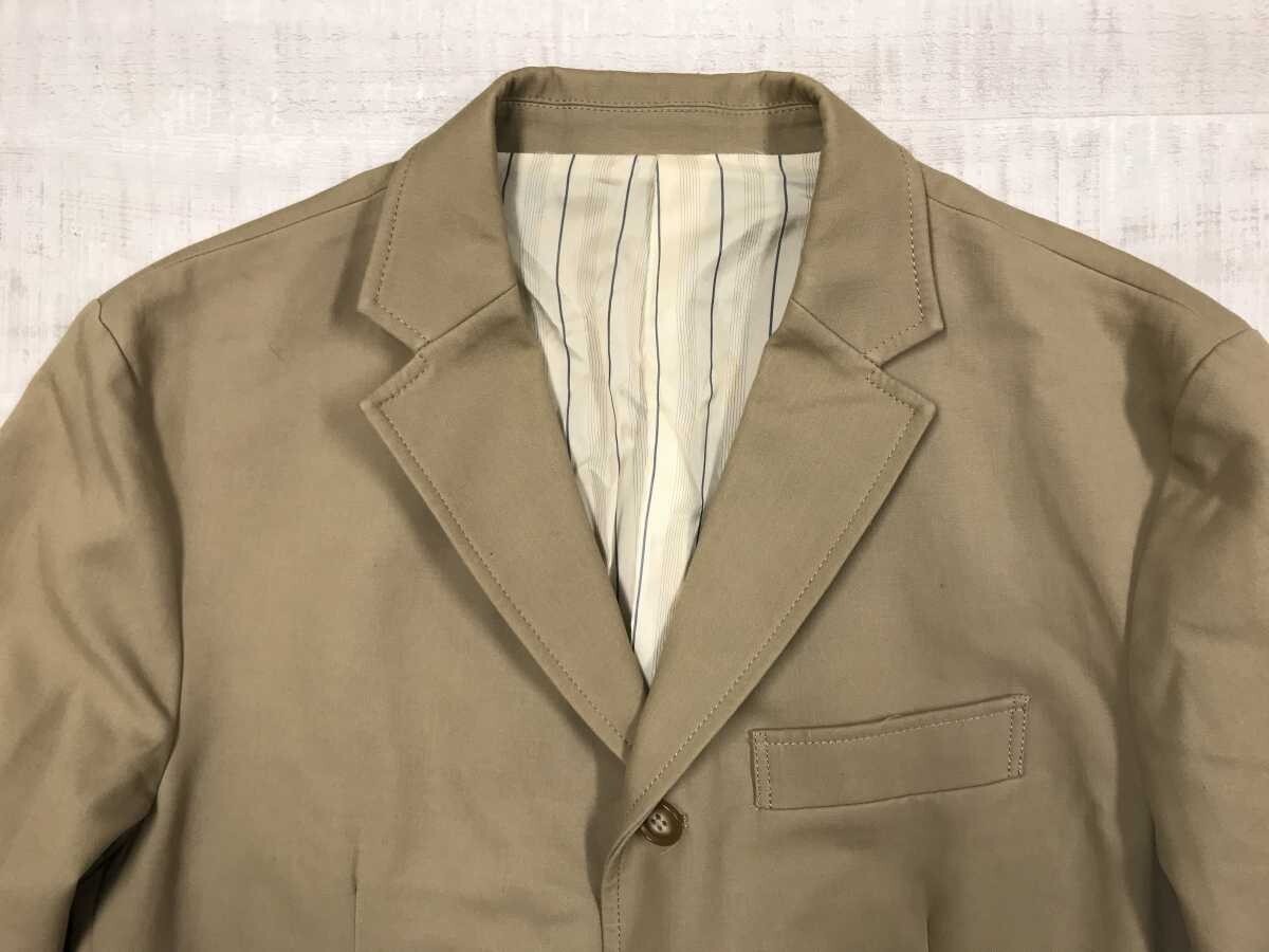 タケオキクチ TAKEO KIKUCHI フォーマル トラッド 4つボタン テーラード ジャケット メンズ 裏地ストライプ 綿100% 日本製 4 ベージュ_画像2