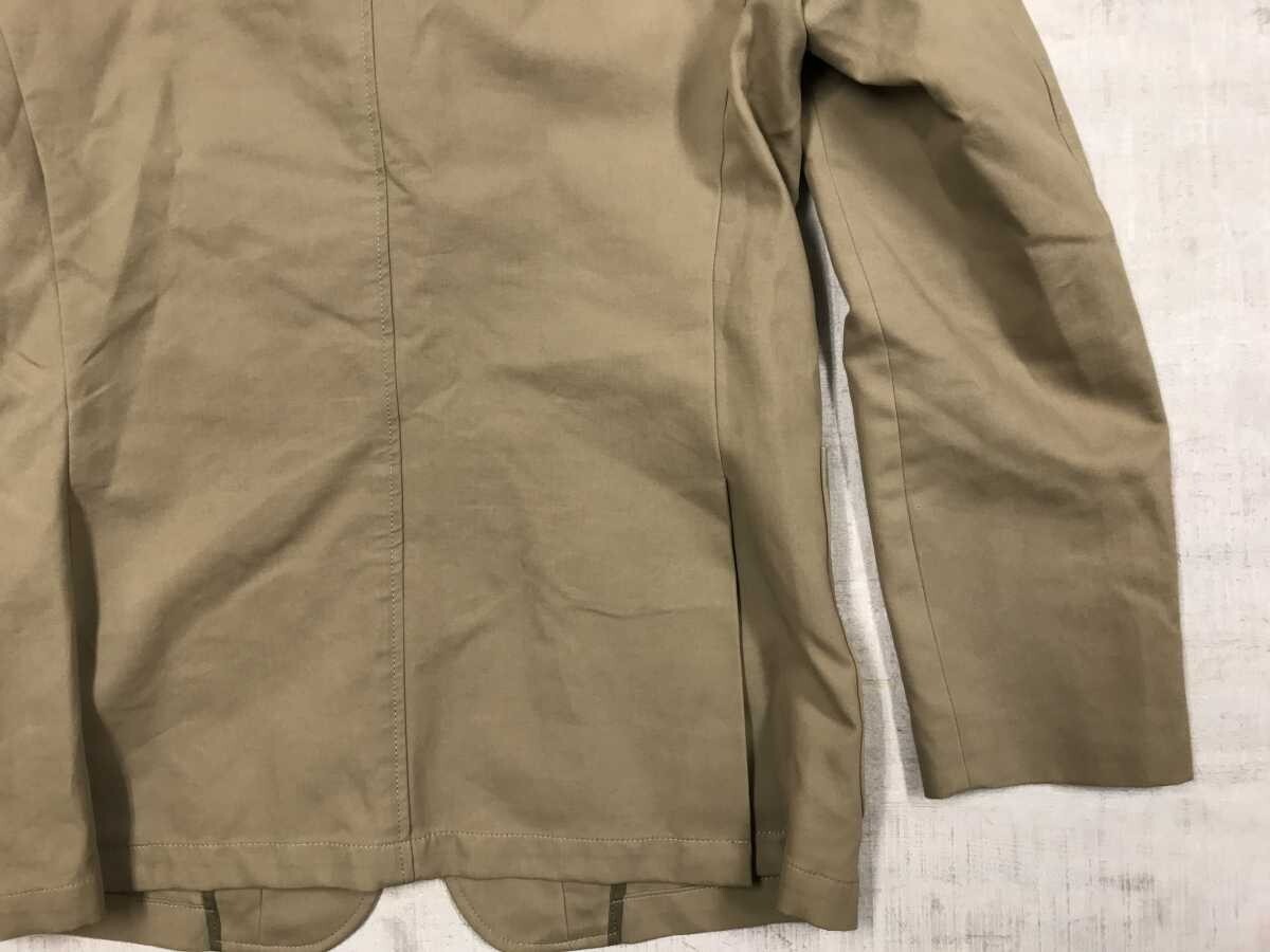 タケオキクチ TAKEO KIKUCHI フォーマル トラッド 4つボタン テーラード ジャケット メンズ 裏地ストライプ 綿100% 日本製 4 ベージュ_画像6