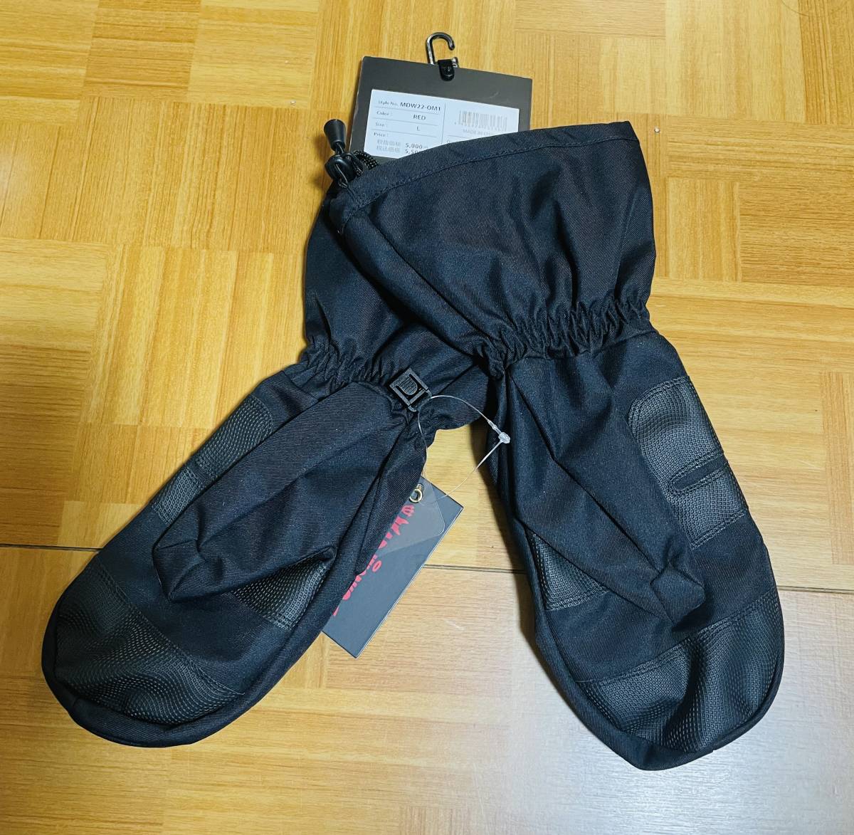 ☆送料込・即決☆新品☆MAD WON`S オーバーミトングローブ BLK/RED Lサイズ ブラックレッド耐水10000mmマッドウォンズ53%OFF_画像2
