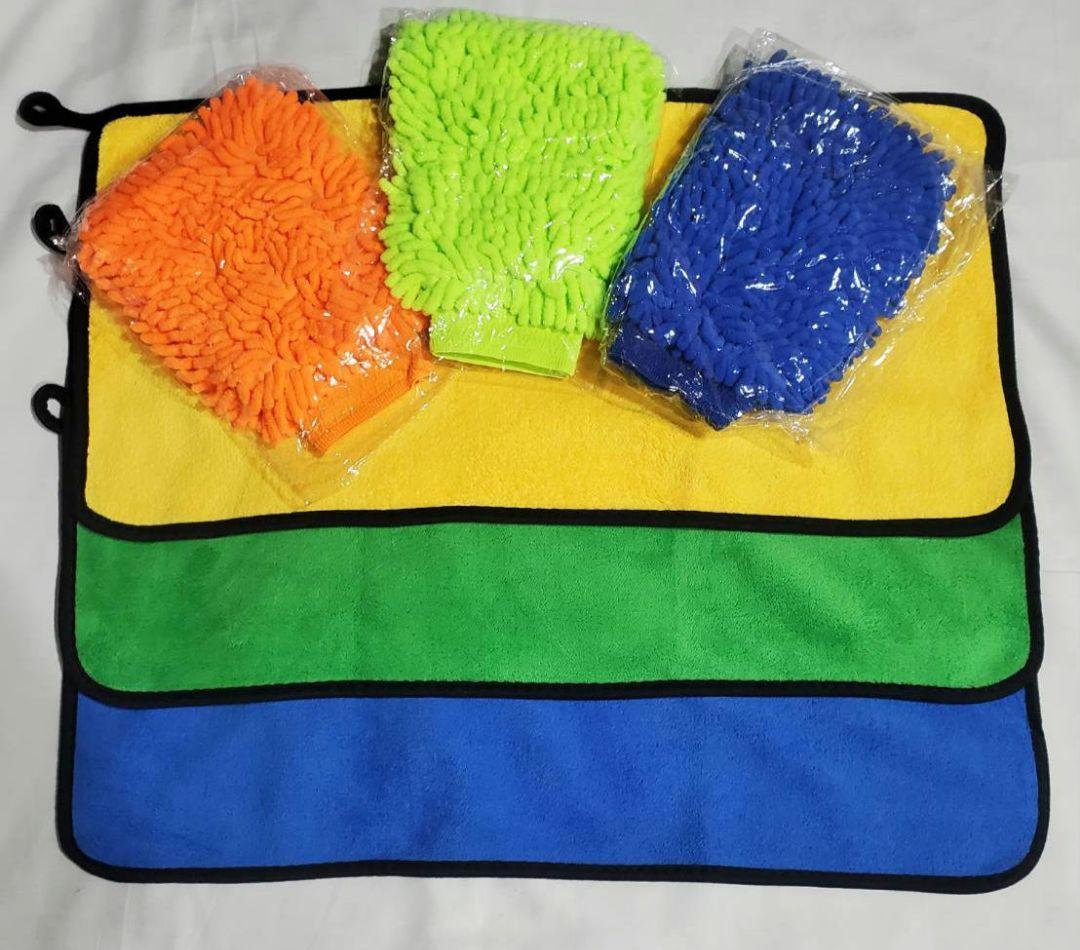 洗車セット グローブ ミット クロス モップ 泡立ち 吸水性 拭き上げ 車内掃除_画像6