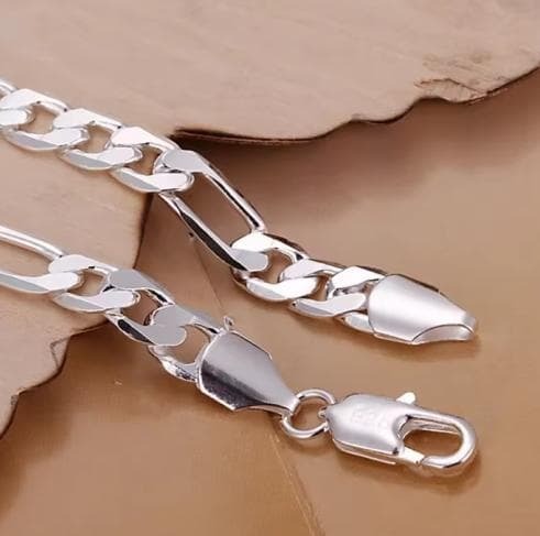 1175★在庫限り★シルバー S925 刻印 ブレスレット 太めチェーン 喜平 メンズ レディース バングル アクセサリー ヴィンテージ シンプル_画像4