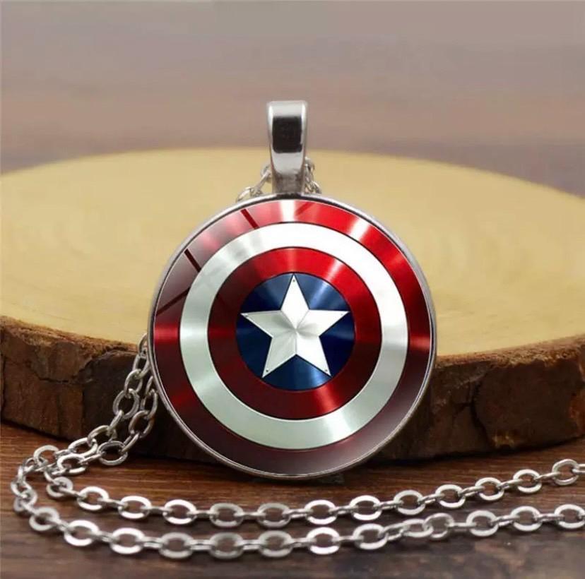 376★新品未使用★キャプテンアメリカ 盾 ネックレス アベンジャーズ 男女兼用 マーベル MARVEL IRONMAN AVENGERS アイアンマン_画像1