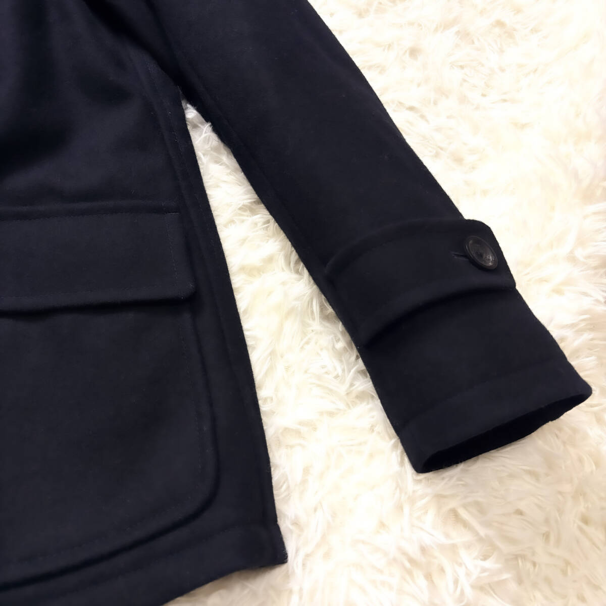 未使用級トグル釦BURBERRY BLACK LABEナポレオンダッフルコートL~Mダッフルジャケット黒ノバチェック柄ブラレ バーバリーブラックレーベル_画像5