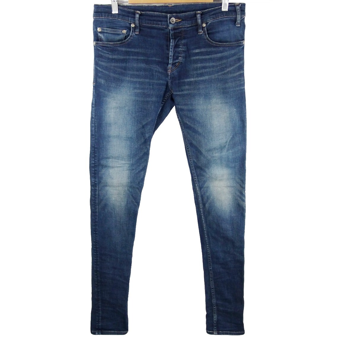 ■5351 POUR LES HOMMES 5351プールオム / 02370050007 / 日本製 メンズ インディゴ ハイパワーストレッチ スキニー デニムパンツ size 48_画像1