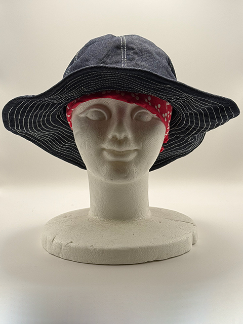 児島デニム★ヴィンテージ風★インディゴ デニムハット 試作品その１！！_画像1