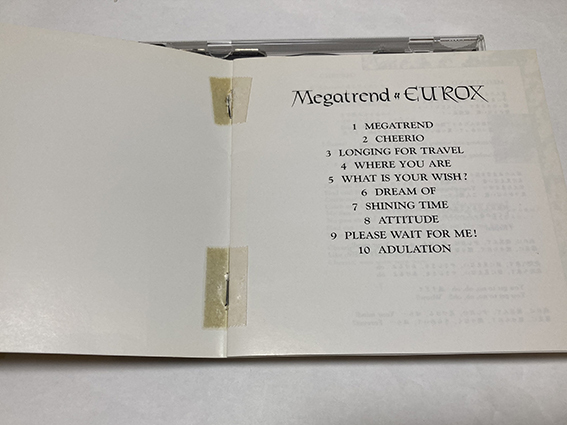 即決【中古】ユーロックス（EUROX）『メガトレンド（Megatrend）』CD　3,200円盤　中森明菜『不思議』原曲あり_画像3