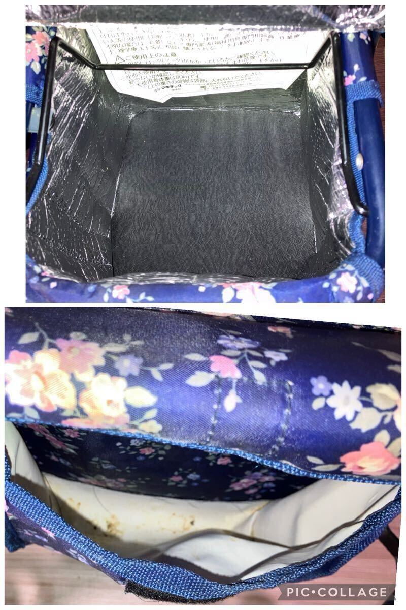 S441maki Tec корзина разместить на коляска для пожилых цветочный принт модель уход для приспособление для ходьбы Cart складной тормоз OK б/у товар ручная тележка складной 