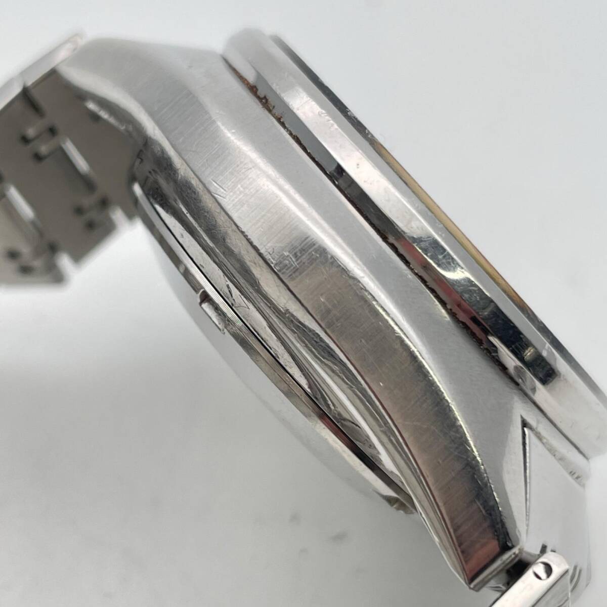 セイコー クロノグラフ 逆パンダ 6138-8000 自動巻 OH済 グレー文字盤 メンズ アンティーク 腕時計 稼働品 SEIKO 中古 ◆2008_画像6