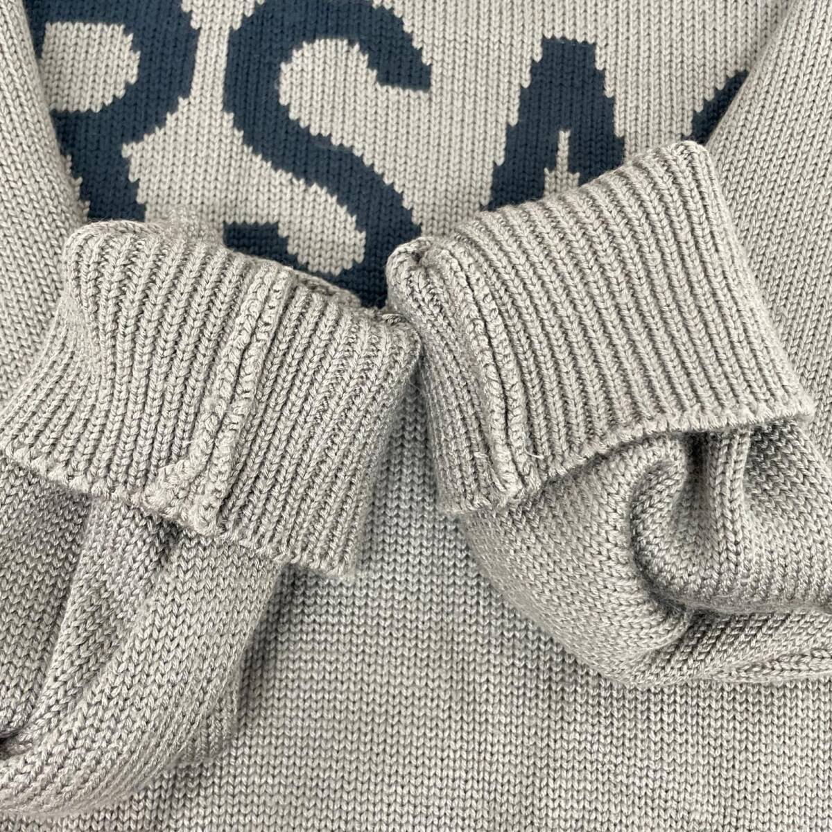 ヴェルサーチ ニットトップス メデューサ グレー セーター メンズ 古着 VERSACE JEANS COUTURE 中古 ◆2008_画像6