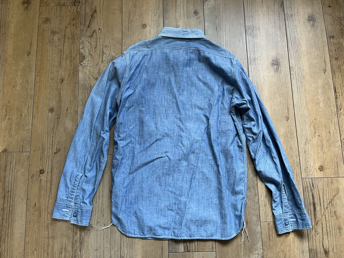 or Slow シャンブレーシャツ　サイズ2 オワスロウ_画像2