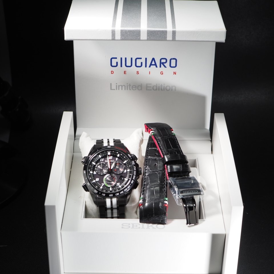 ◆1円～◆ SEIKO セイコー ASTRON アストロン ジウジアーロ デザイン 8X82-0AL0-1 SBXB037 電波 ソーラー 世界5000本限定 腕時計 「27981」_画像10