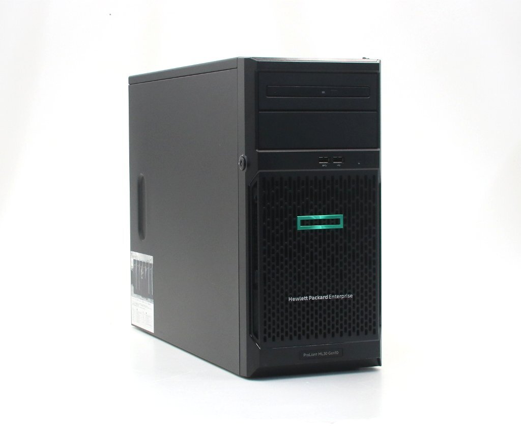 hp ProLiant ML30 Gen10 Xeon E-2124 3.3GHz 16GB 600GBx2台(SAS2.5インチ/12Gbps/RAID1構成) DVD-ROM SmartArray E208i-p SR Gen10_画像1