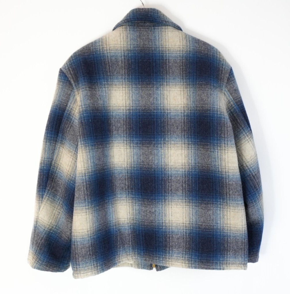 美品 Subculcure サブカルチャー SC SCJK-W2302 OMBRE CHECK WOOLJACKET / BLUE サイズ 1 オンブレ WOOL チェック ウール ジャケット_画像2