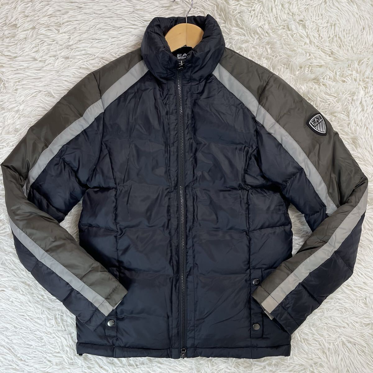 прекрасный товар!! M соответствует *EMPORIO ARMANI Emporio Armani пуховик легкий рука Logo Eagle блузон эмблема мужской bai цвет EA7