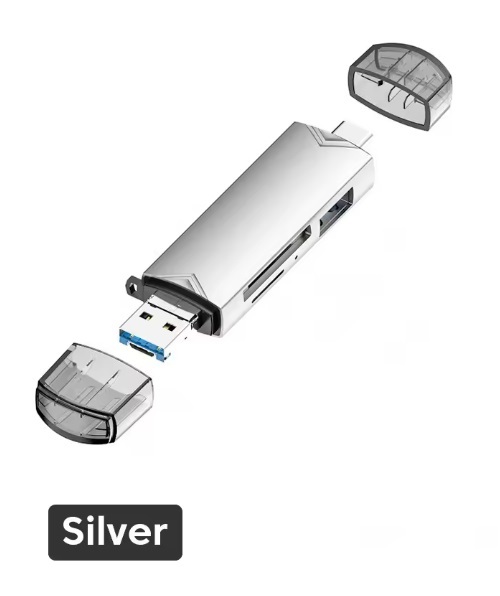 USB3.0 ハイスピード PC/スマホ 6in1 カードリーダー SDカード マイクロSDカード 新品_画像2