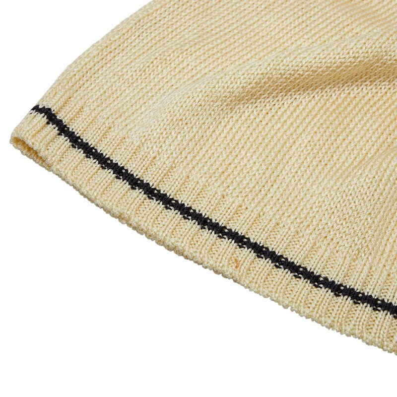  Fendi Logo вышивка кардиган размер :40 слоновая кость черный искусственный шелк женский FENDI [ б/у ]