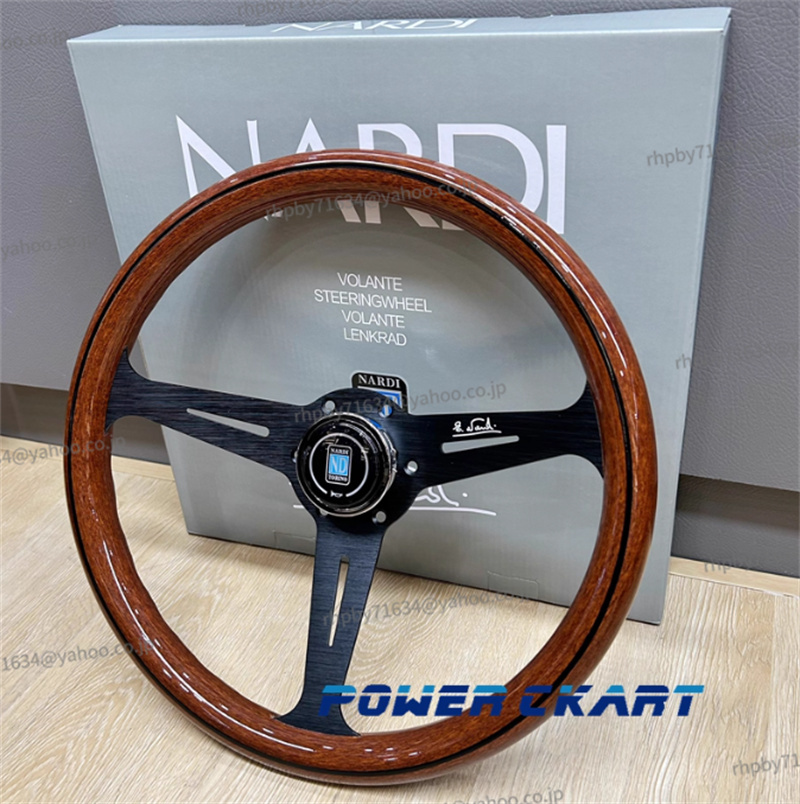 ナルディ NARDI　ステアリングホイール 車ハンドル350mm ウッド調 競技用改装ハンドルホイール RH011_画像2