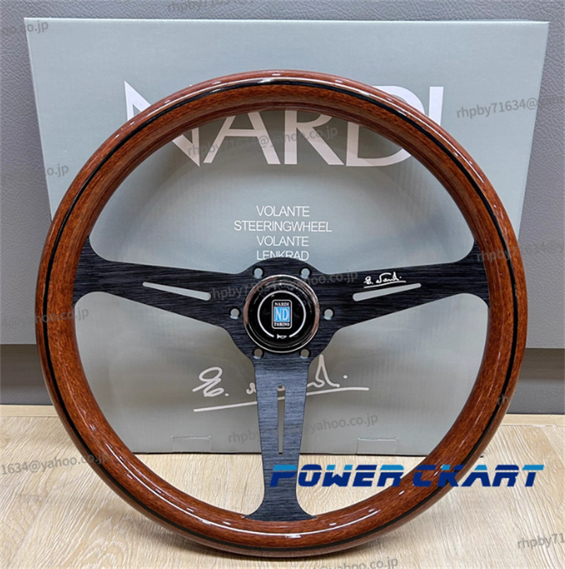 ナルディ NARDI　ステアリングホイール 車ハンドル350mm ウッド調 競技用改装ハンドルホイール RH011_画像1