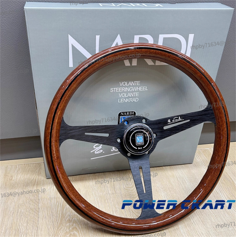 ナルディ NARDI　ステアリングホイール 車ハンドル350mm ウッド調 競技用改装ハンドルホイール RH011_画像3