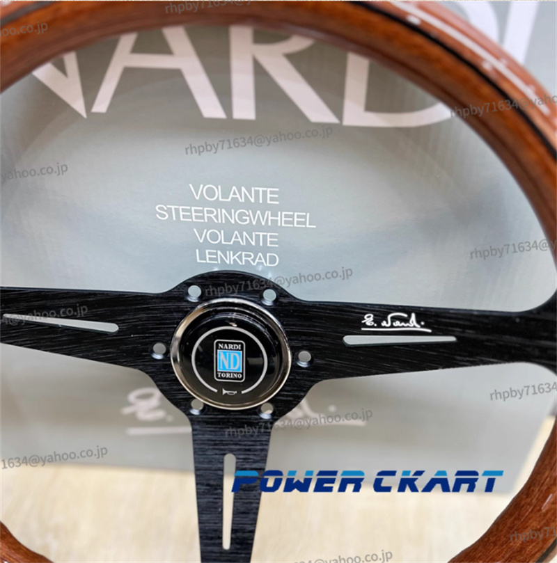 ナルディ NARDI　ステアリングホイール 車ハンドル350mm ウッド調 競技用改装ハンドルホイール RH011_画像4