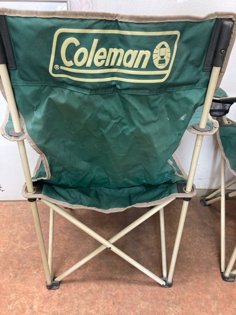 コールマン Coleman アウトドア チェア 2脚セット 折り畳みチェア グリーン スリムキャプテンチェア キャンプ 椅子_画像2