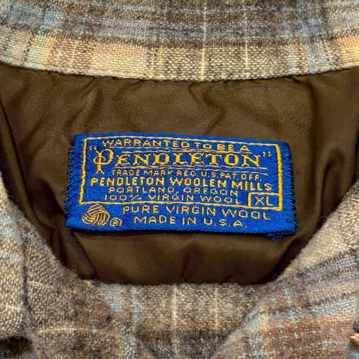 【808】 美品 70s pendleton オンブレ チェック 柄 ボード シャツ XL BOARD shirt ペンドルトン オープンカラー ボックス vintage USA_画像7