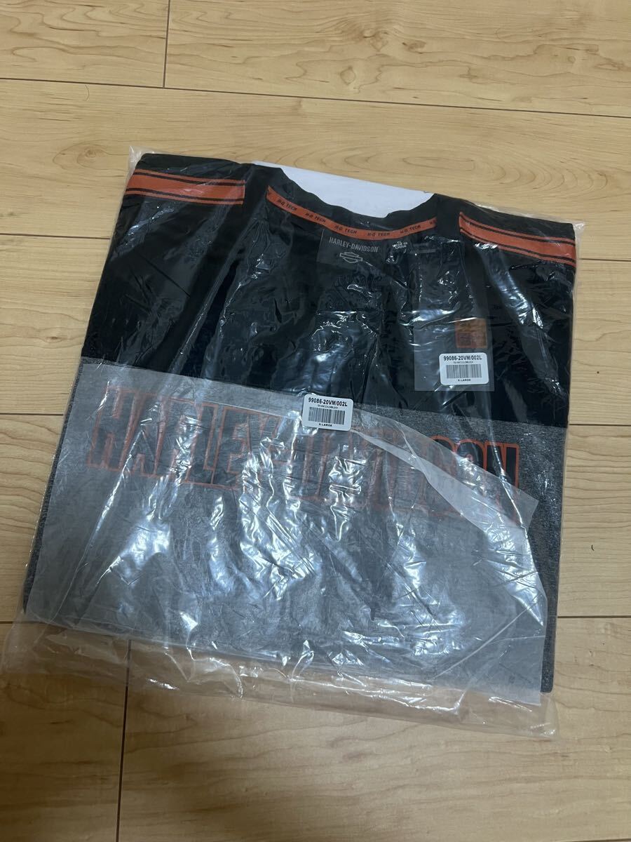 新品正規品 ハーレーダビッドソン Harley-Davidson Performance Micro Mesh Long Sleeve Colorblock Tee 長袖Tシャツ サイズXL_画像1