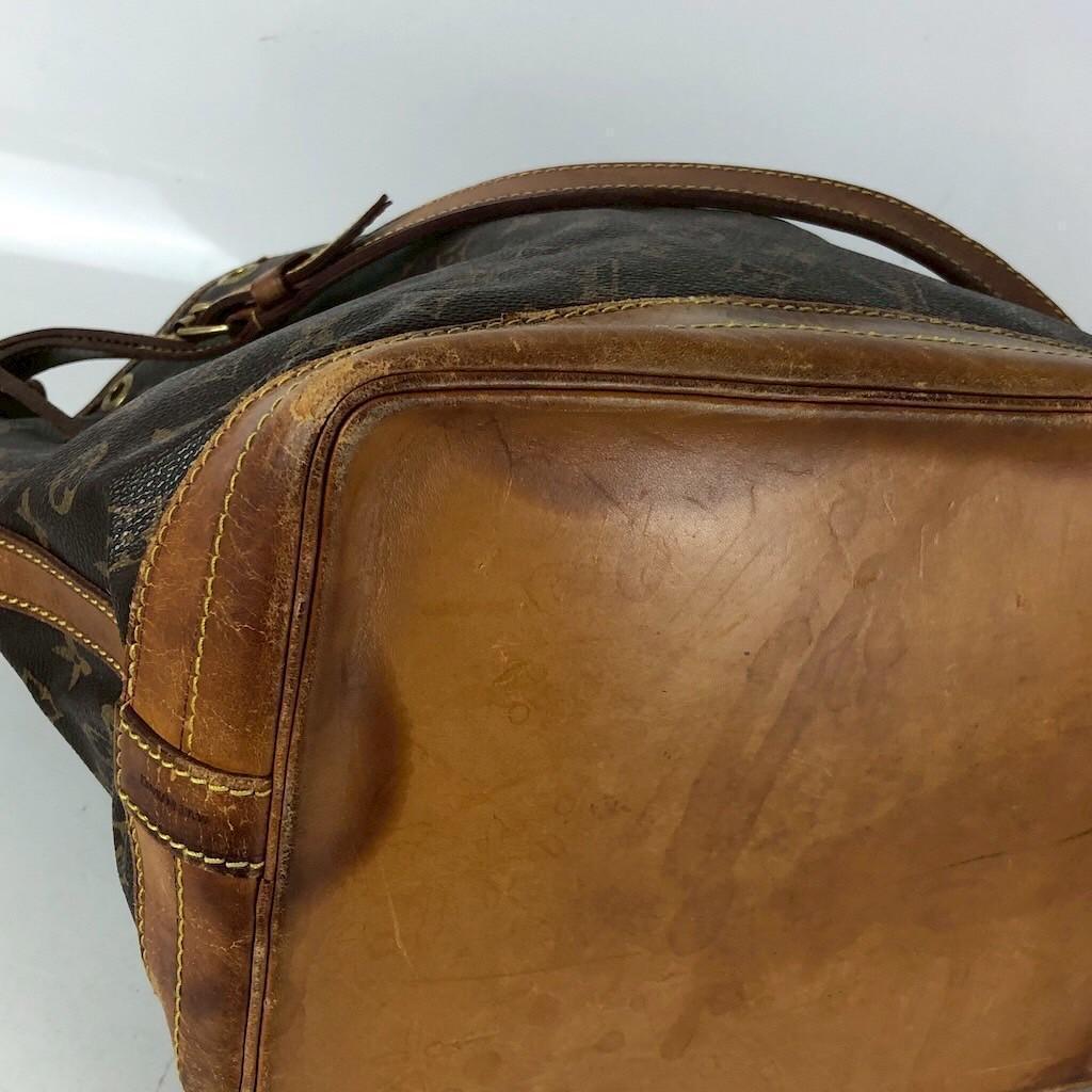 LOUIS VUITTON ルイヴィトン モノグラム ノエ ショルダーバッグ バケットバッグ ヴィンテージ 巾着型 大容量 USED 訳あり 正規品_画像4
