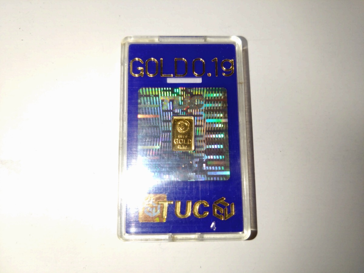 純金 インゴット 金塊 ゴールド 徳力本店 0.1g ケース入り K24 24K GOLD TUC_画像3