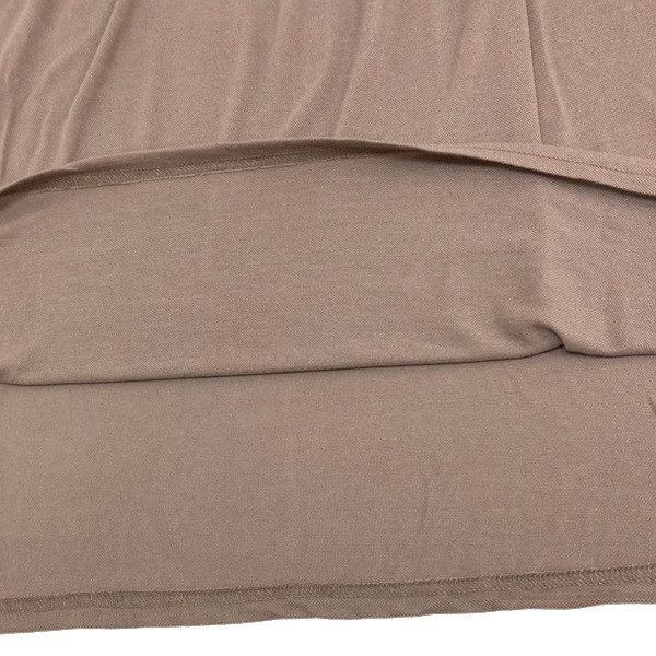 即決新品 大寸 チュニックワンピース 5Lサイズ 鹿の子素材 ブラウン タックチュニック ふんわり生地 大きいサイズ 送料無料_画像4