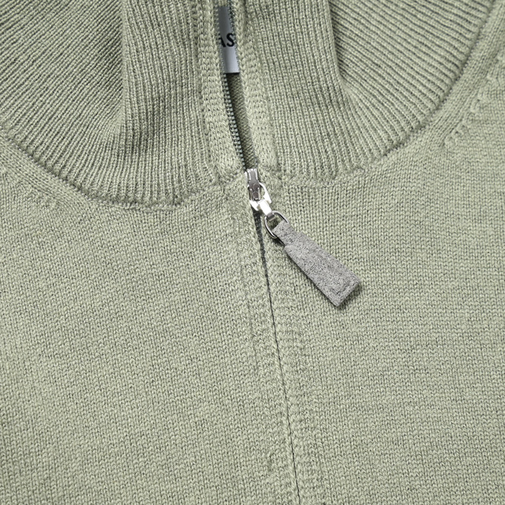 新入荷 新品 グランサッソ GRAN SASSO ハーフジップ ニットセーター プルオーバー ハイネック ハイゲージ 長袖 カシミヤ 399020-L-54_画像4