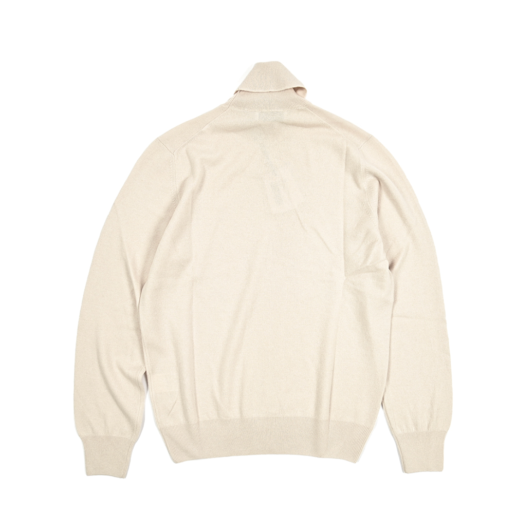 新入荷 新品 グランサッソ GRAN SASSO ニットセーター タートルネック ハイゲージ 長袖 秋冬 カシミヤ ライトベージュ 413680-46_画像2