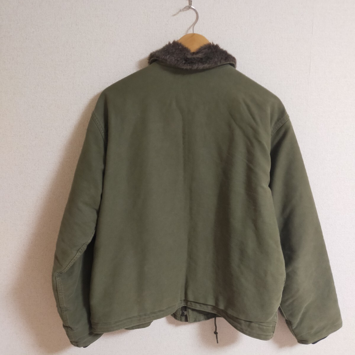 HOUSTON ヒューストン N-1 デッキジャケット フライトジャケット ミリタリー 40(L) カーキ_画像2